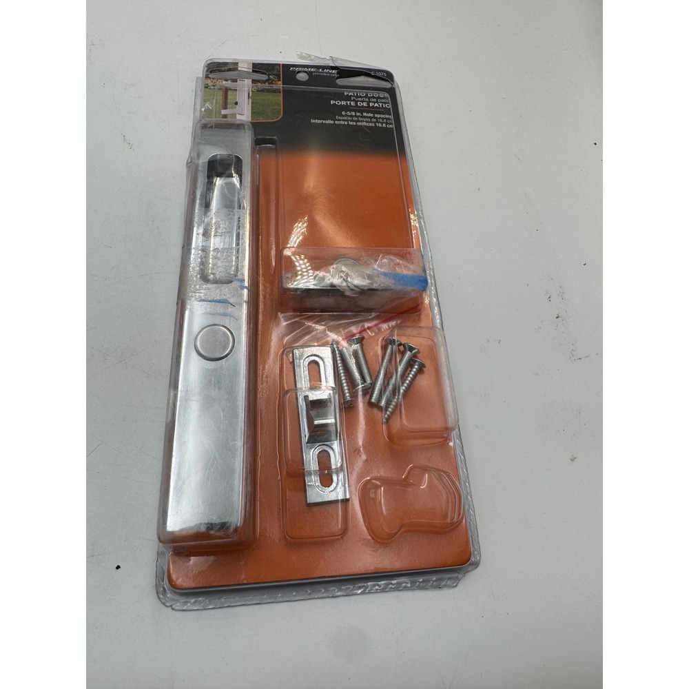 Prime-Line C 1075 Sliding Patio Door Handle Set Chrome Keyed 6-5/8 Hole Spacing